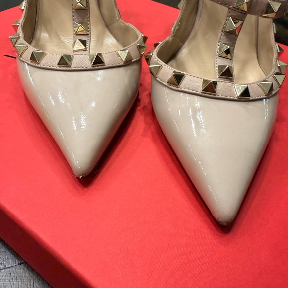 Valentino P45 Poudre Rockstud 100mm Slingback High-Heel Pumps - Picture 11 of 12